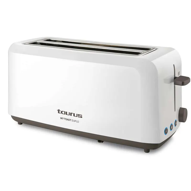 Taurus - Tostadora 1450W, Doble Ranura Larga, 6 Niveles, LED, Silenciosa