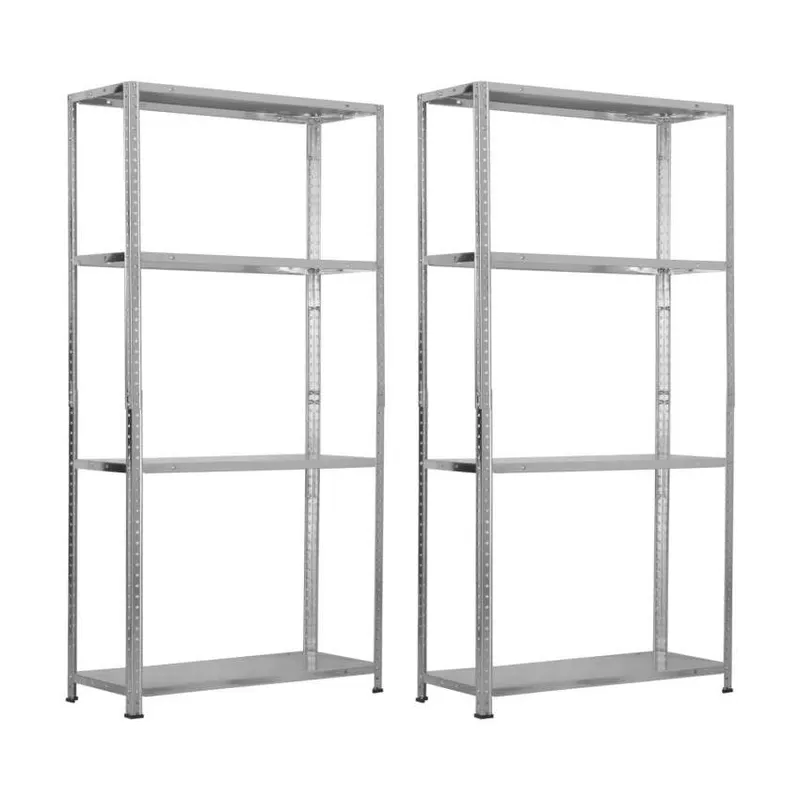 Pack 2 Estanterías Modulares Metálicas SteelSmart con 4 Baldas 160kg 145x30x70cm 7house