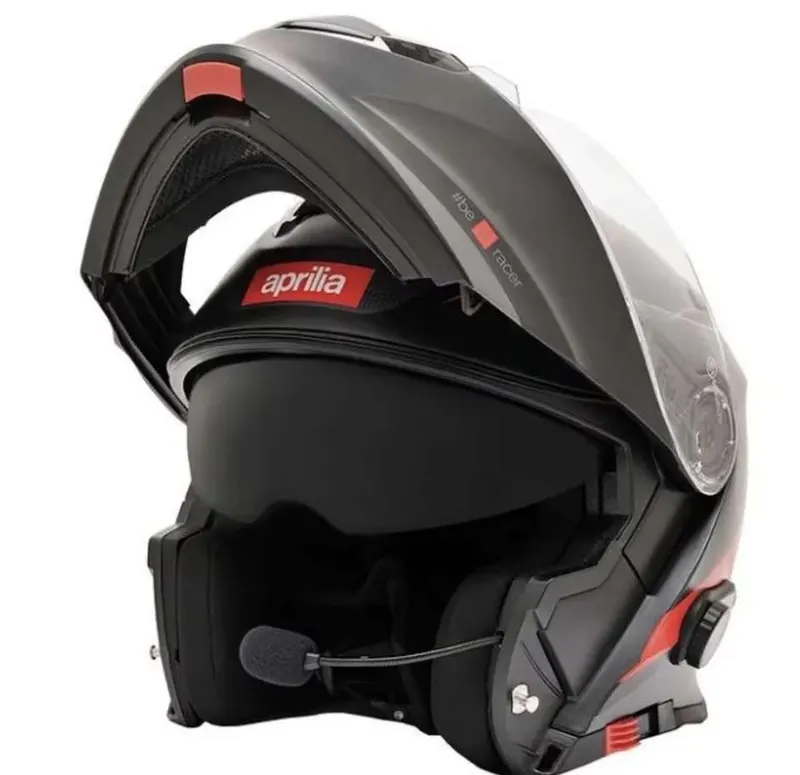 Casco Modular Aprilia con Bluetooth e Intercomunicador Integrado | Gafa Solar | Flip Up | Interior Lavable