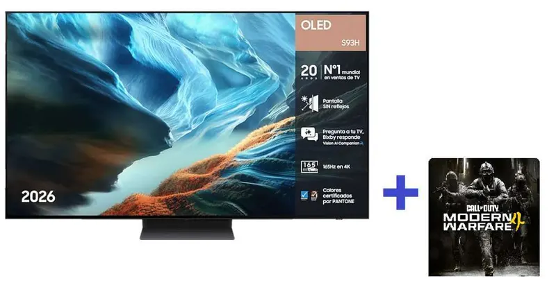 Samsung TV 48" OLED S93H 4K Sin reflejos 165Hz (2026) + Juego Call of Duty: Modern Warfare 4 //42" a 721€