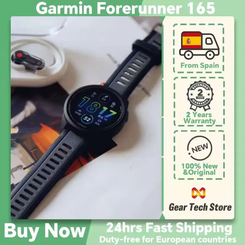 Smartwatch Deportivo: Garmin Forerunner 165 (Negro) desde España con cupón