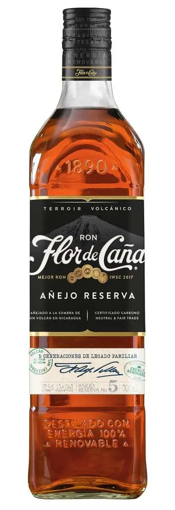 Ron Flor de Caña 5 años, 1 botella 70 cl