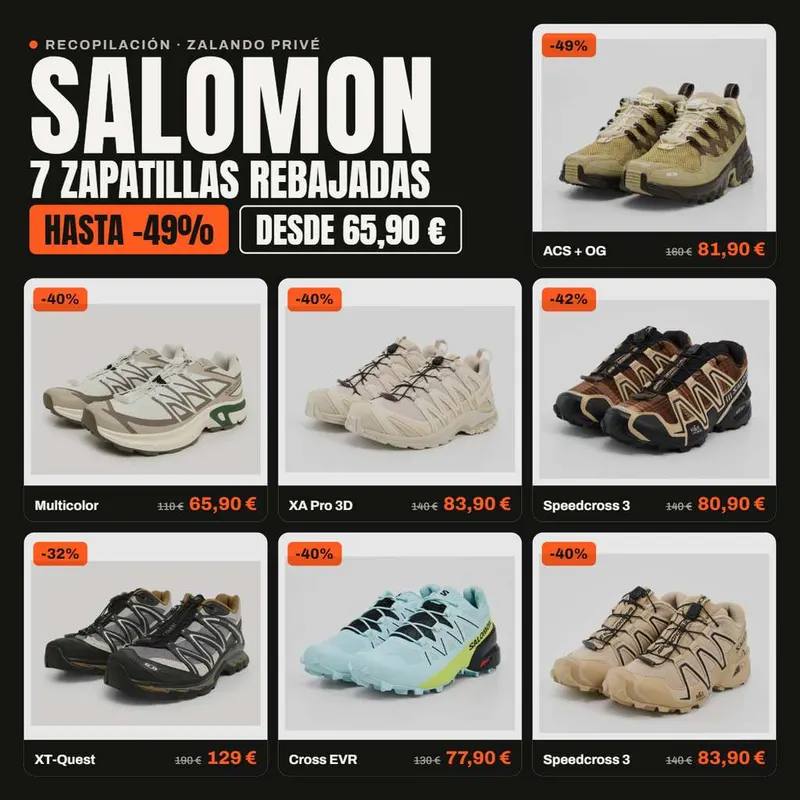 Recopilación Mejores Zapatillas Salomon Desde 65,90 € (hasta -49%)