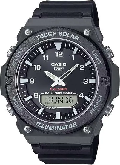 Casio AQ-S820W-1AVEF – Reloj solar deportivo, 10 bar, hora mundial y cronómetro