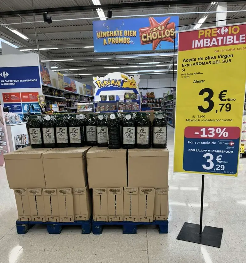AOVE Aromas del Sur :: 3,29€/litro :: Cupón APP Carrefour [máximo 6 unidades x cliente]