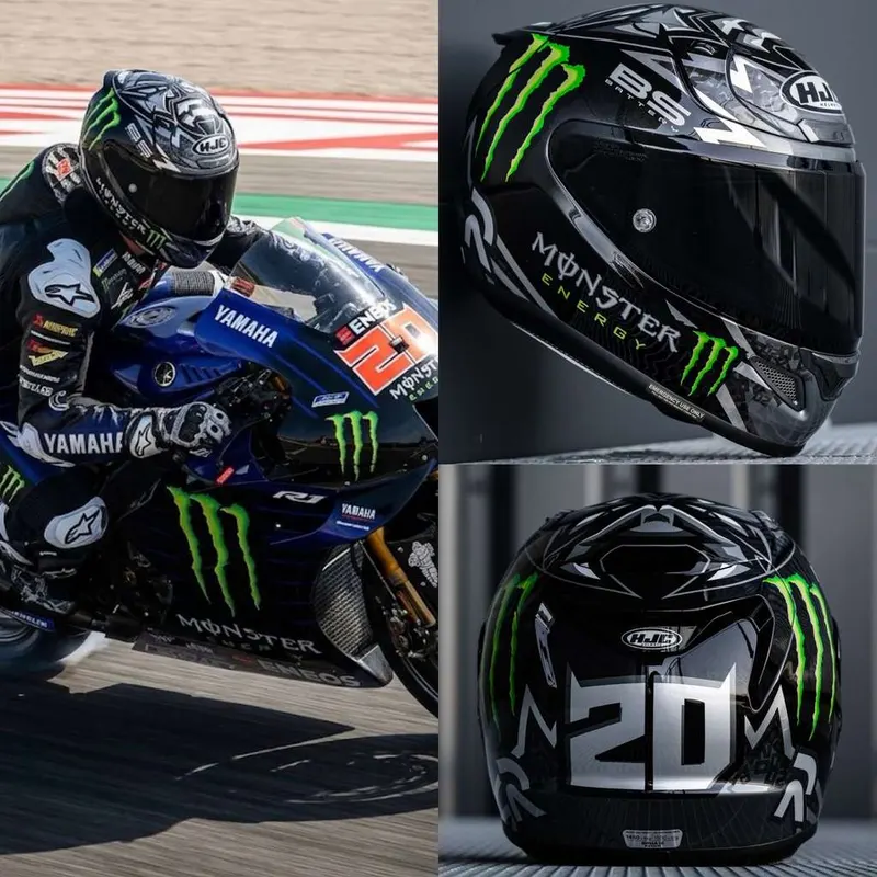 Casco moto de HJC RPHA 12 "Quartararo black" | FIBRA (PIM EVO) | ECE22.06 | 2 pantallas + PinLock | Tallas de 2XS a 2XL