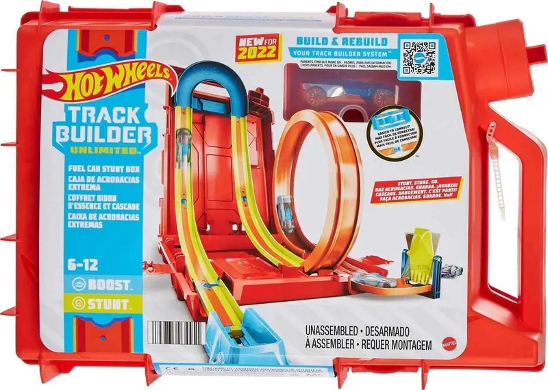 Hot Wheels Unlimited Fuel Can Stunt Box Playset y Coche