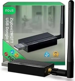 NOUS E16 Dongle USB Zigbee2MQTT, Coordinador ZigBee 3.0 para Home Assistant, Gateway ZigBee USB con Bluetooth 5.2