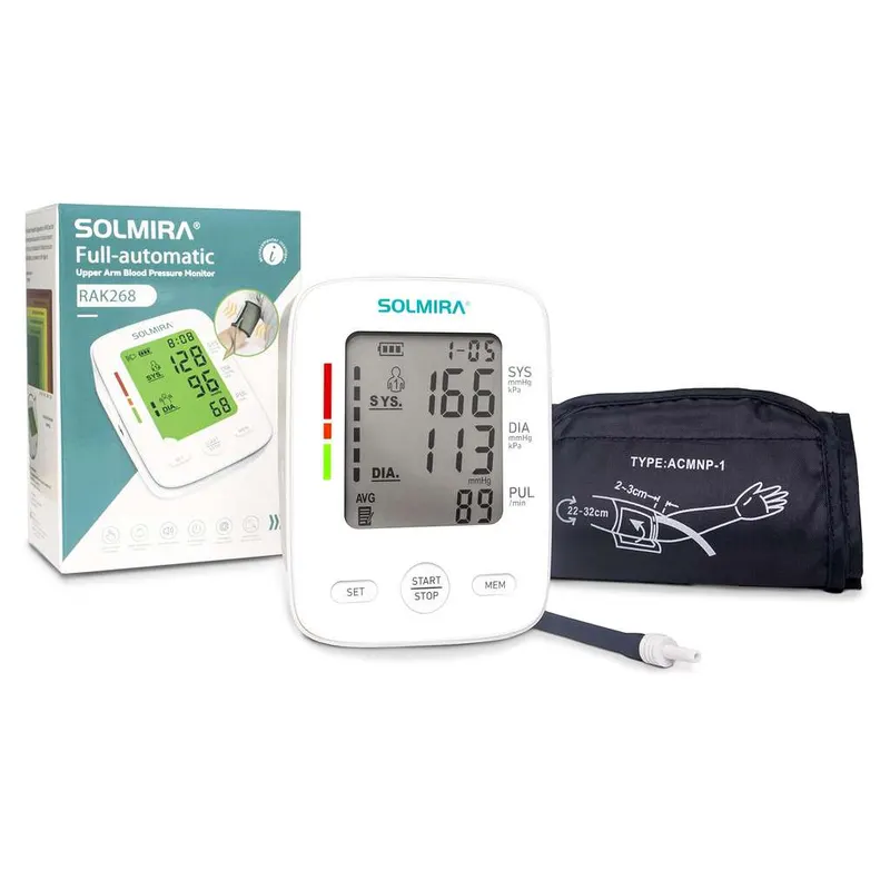 Tensiómetro de Brazo Digital CK-A139, Automático, 2 Usuarios x 90 Mediciones, Indicador OMS, Pantalla Grande, Brazalete Ajustable 22-32cm,