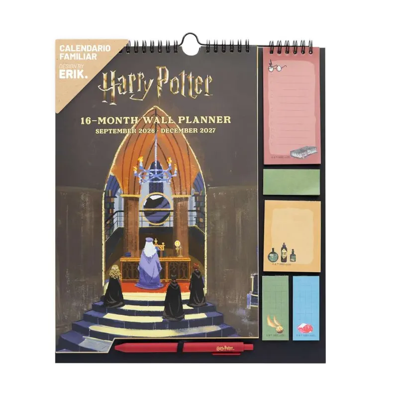 Calendario familiar de Harry Potter 2027 - Calendario de pared 2027