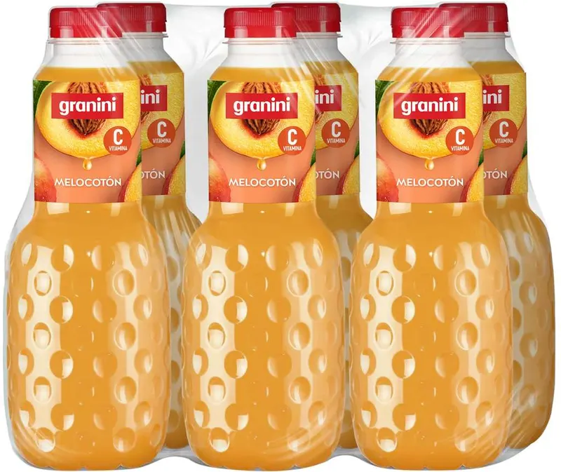Granini Clásicos - Bebida de Melocotón - Pack 6 x 1L