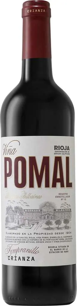 Viña Pomal Crianza - Vino Tinto DO Rioja, 100% Tempranillo - Botella 75cl