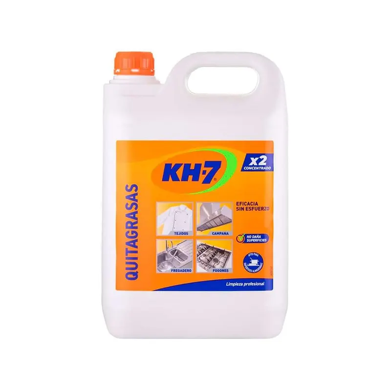 KH7 Quitagrasas, Desengrasante | Elimina Grasa y Suciedad | Aplícalo en Cocina, Ropa, Exterior o Vehículos | Profesional 5L