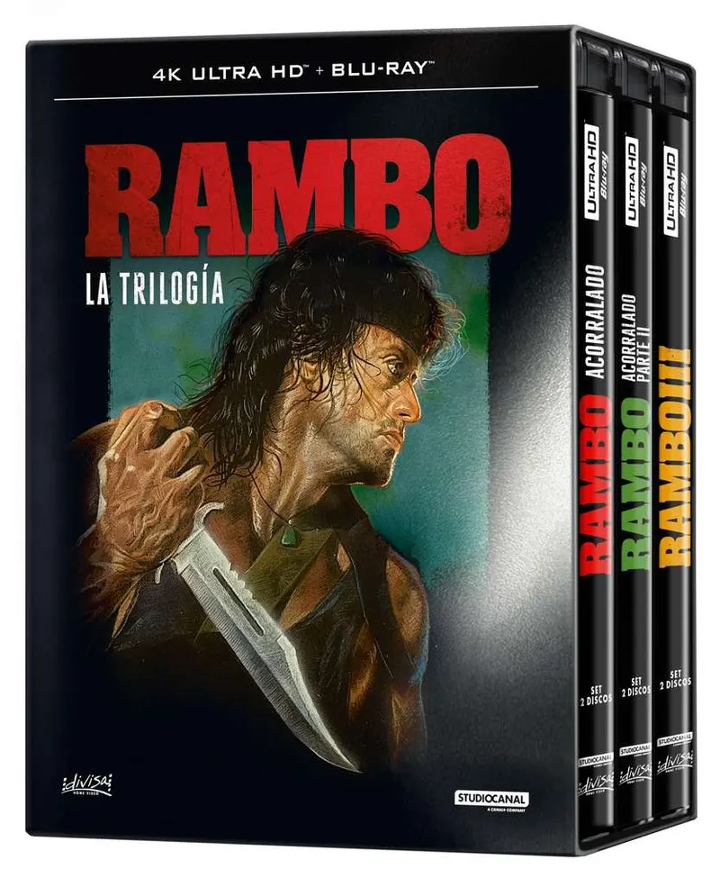 Rambo - La Trilogia (4K UHD + Blu-ray) Pack 3 peliculas: Acorralado Parte I / Acorralado Parte II / Rambo III