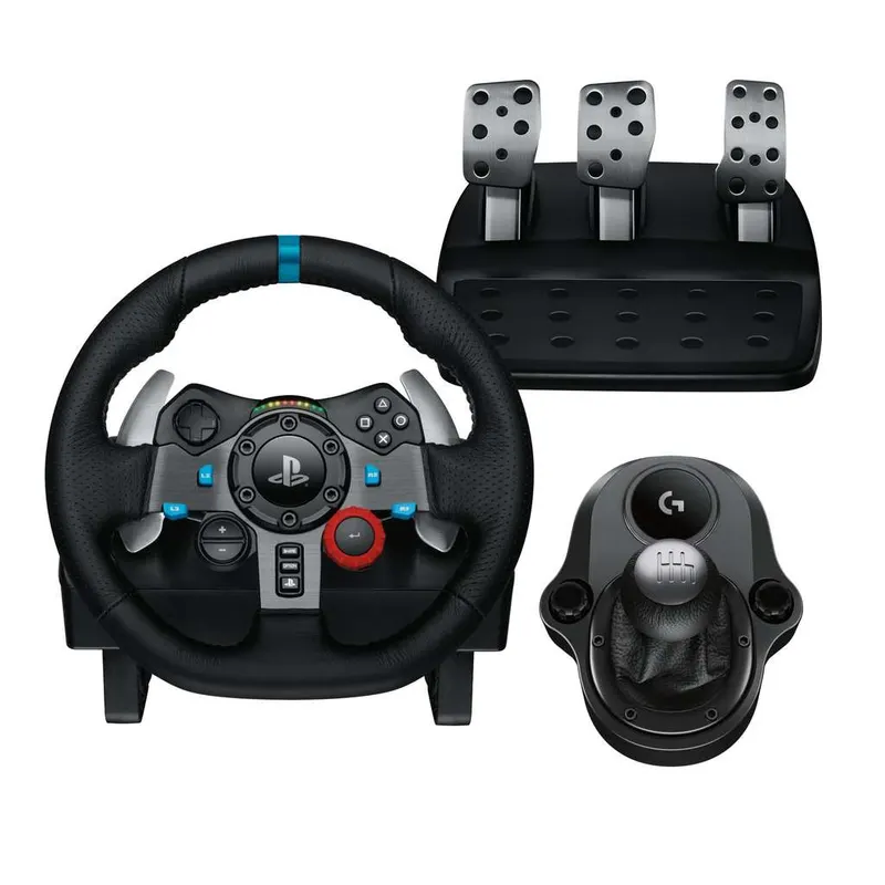 Logitech G G29 SE Driving Force Wheel y Shifter para Playstation & PC | Volante,pedales, Force Feedback, Cuero auténtico + Palanca de cambio