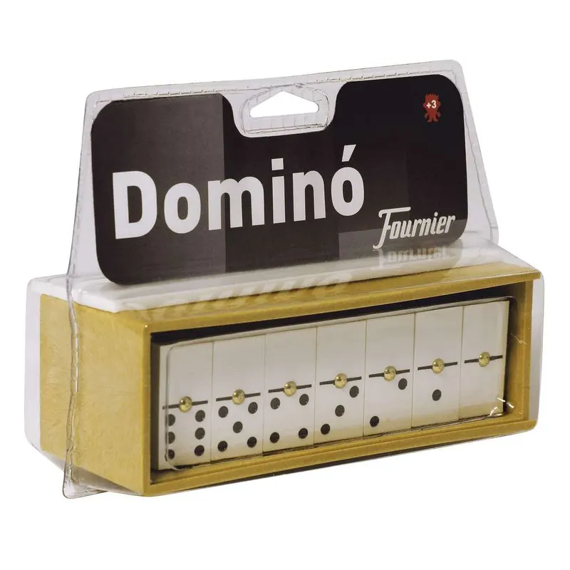 Fournier Juego de Dominó, Fichas de marfilina y caja de plástico