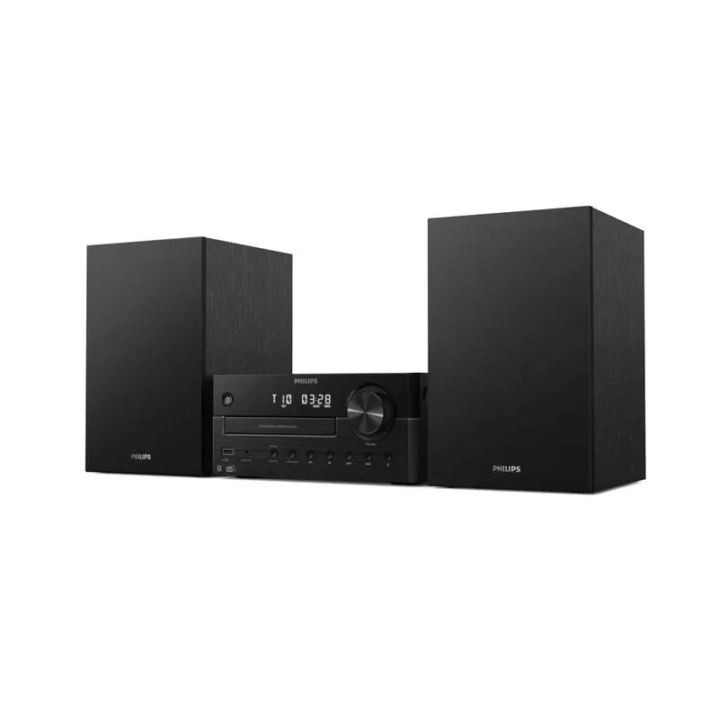 Philips TAM4555M2 Sistema Micro Hi-Fi –100W, Altavoces con Bass Reflex, Dab+/ FM, CD, USB, Entrada Audio, Bluetooth 5.4, Auracast