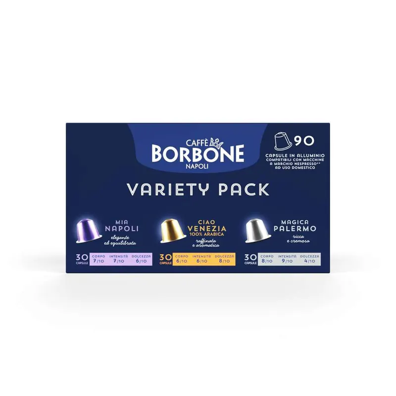 kit degustación 90 cápsulas Nespresso Borbone a 0,15€ unidad (Prime days)