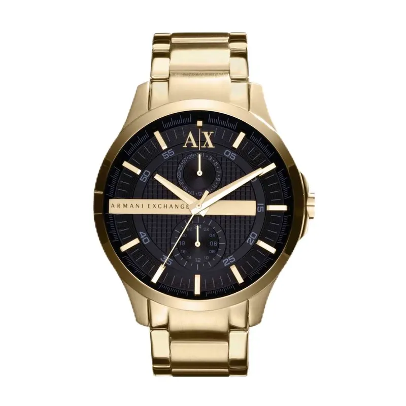 Armani Exchange Relojes de hombre, Movimiento de cuarzo multifunción y caja de 44 mm con correa de acero inoxidable
