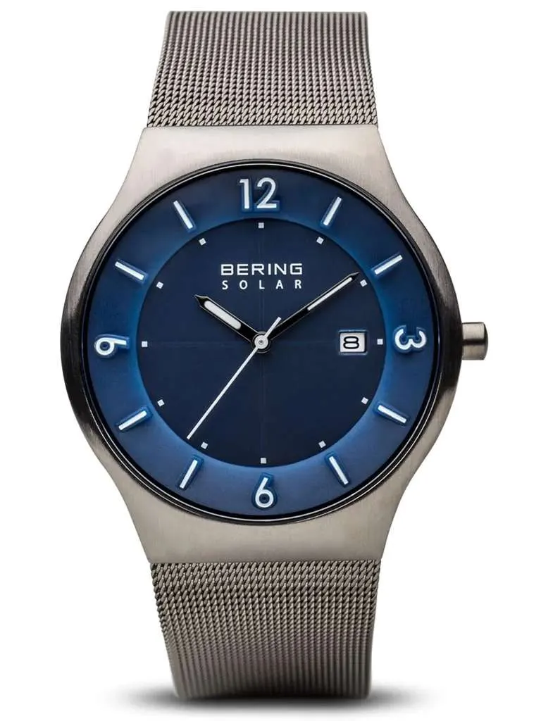 Reloj Solar Bering 14440-007 (40 mm, Zafiro, Malla Milanesa)