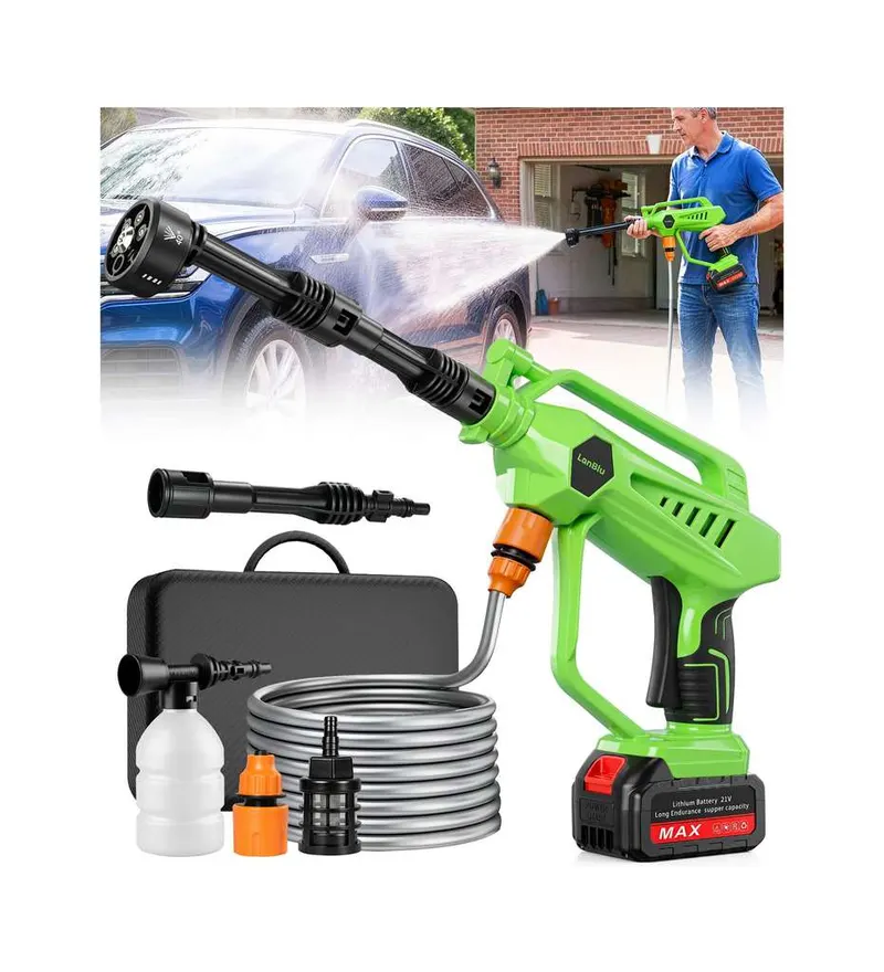 Hidrolimpiadora de Alta Presion - 800PSI - Portátil - Bateria