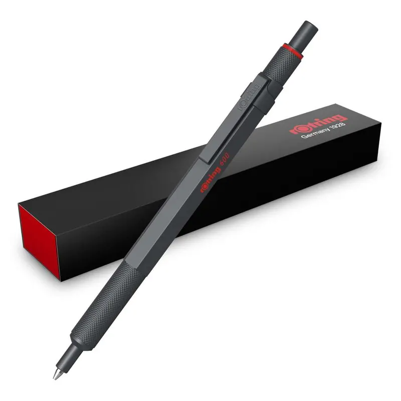Bolígrafo rOtring 600 (Varios colores: Negro, Gris Dark Stone o Rojo) desde 18,89€