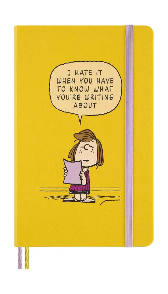 Moleskine Cuaderno large hojas rayadas tapa dura edición limitada Peanuts Moleskine amarillo con ilustración