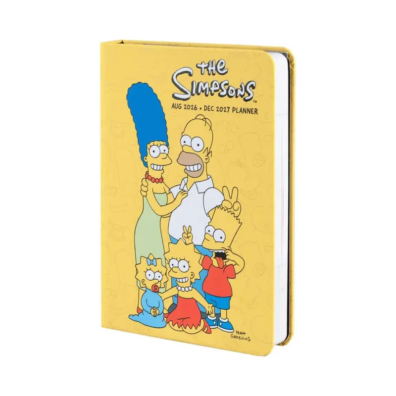 Agenda escolar Los Simpson 2026/2027 Grupo Erik, A6, semana vista, 17 meses (-50 %)