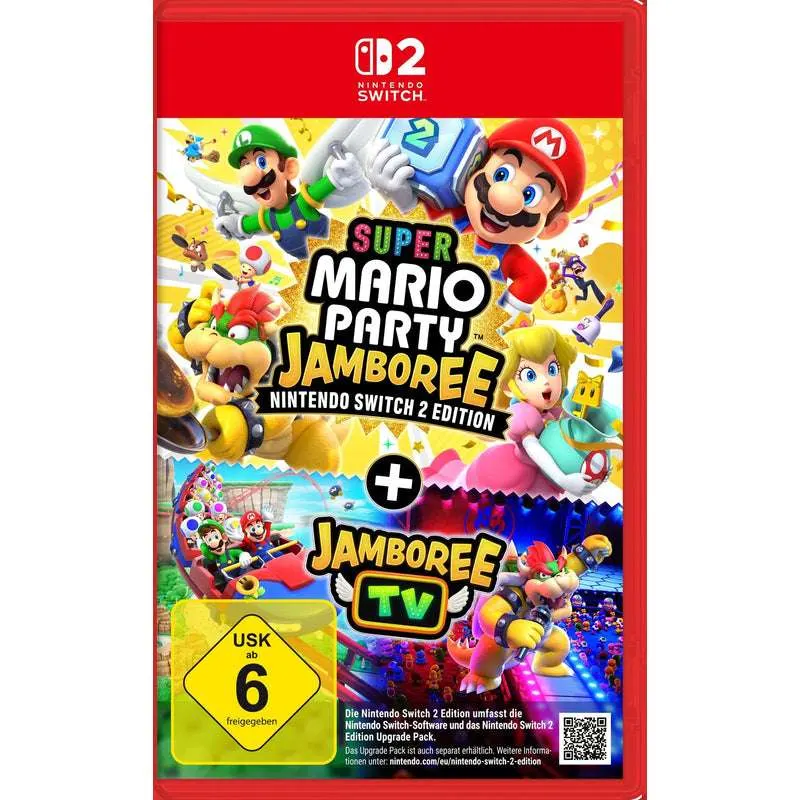 Super Mario Party Jamboree + Jamboree TV para Nintendo Switch 2 (Carcasa en alemán)