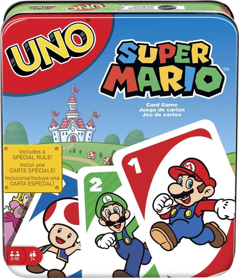 Mattel Games UNO Super Mario Juego de Cartas, 7+, 2-10 Jugadores