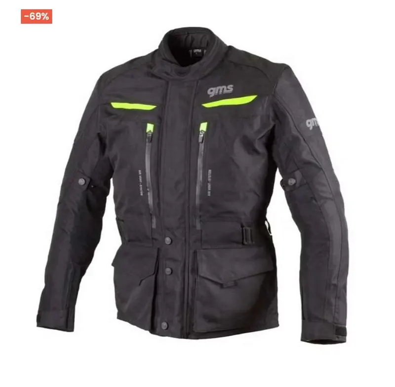 GMS Gear Chaqueta textil para motocicleta negro/neón
