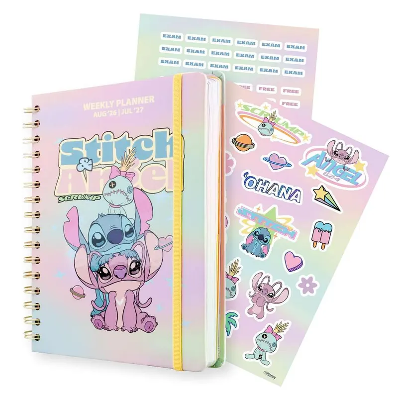 Agenda escolar Grupo Erik Disney Stitch y Angel 2026/2027 A5 Semana Vista (12 meses) | -50 %