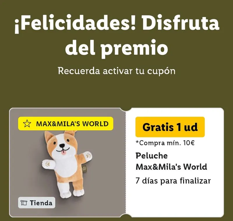 Peluche GRATIS para tu mascota con compras superiores a 10€ en Lidl