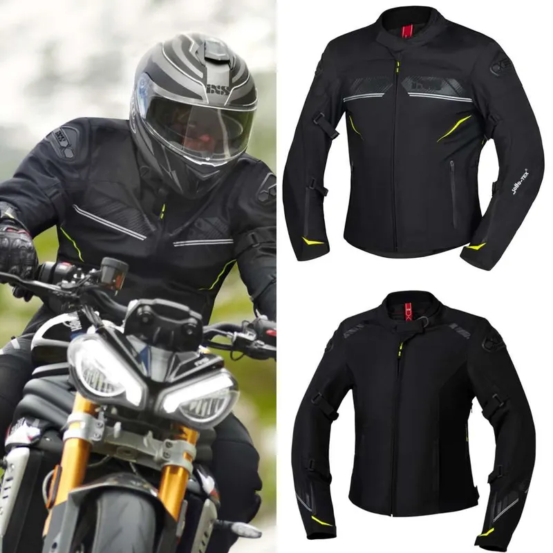 Chaqueta de moto tour/sport IXS Carbon-ST | Clase AA + Codos/hombros Nivel 2 | Forro térmico ext. | Impermeable | De S a 5Xl, también mujer
