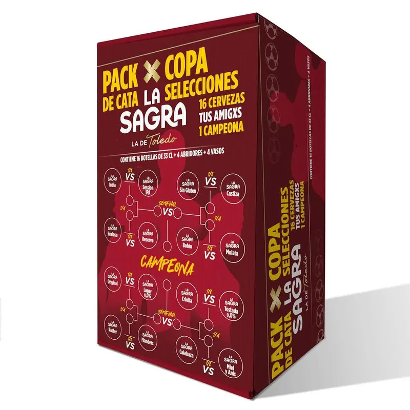 La Sagra - PACK DE CATA - COPA SELECCIONES (16 cervezas, 4 copas, 4 abridores) - CON VARIAS SUSCRIPCIONES €15,98