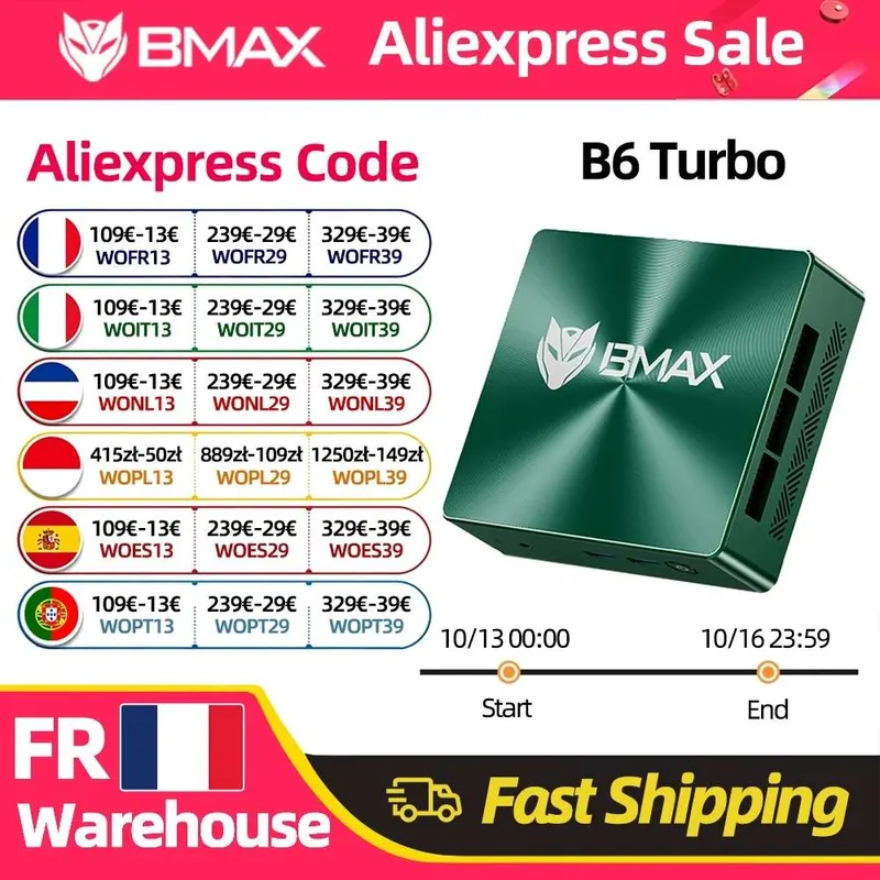 Bmax B6 Turbo Mini PC i5 16GB 512GB