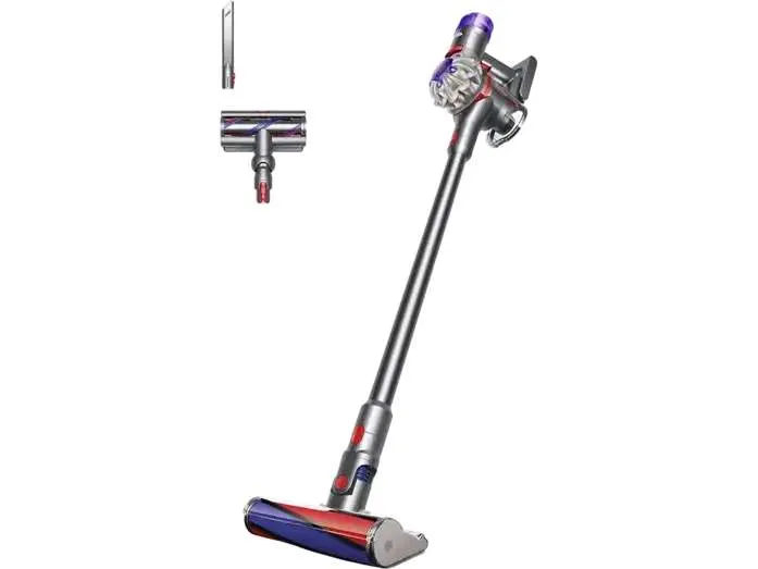 Aspiradora Escoba Dyson V8 Absolute Níquel (130 AW, motor digital V8, 40 min autonomía, cabezal Motorbar antienredos, mascotas, MediaMarkt)